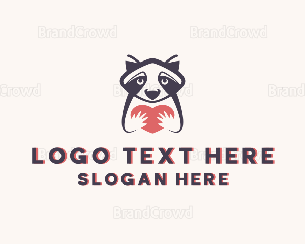 Raccoon Animal Zoo Logo