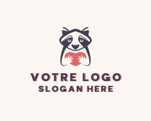 Raccoon Animal Zoo Logo