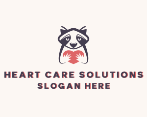 Raccoon Animal Zoo logo design