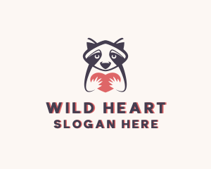 Raccoon Animal Zoo logo design