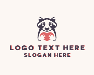 Red Panda - Raccoon Animal Zoo logo design