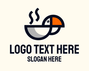 Caffeine - Eco Toucan Cafe logo design