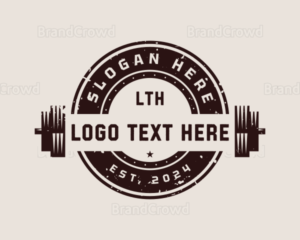 Gym Fitness Barbell Logo