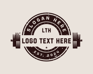 Exercise - Gym Fitness Barbell logo design