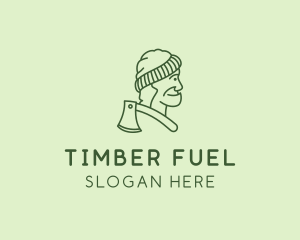 Old Man Lumberjack logo design