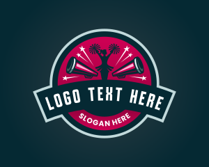 Cheer - Cheerleader Megaphone Performer logo design