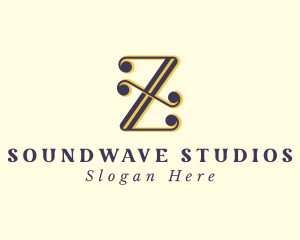 Recording - Music Composer Letter Z logo design