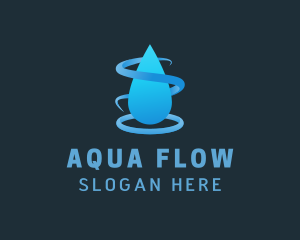 Blue Water Droplet   logo design