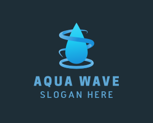 Blue Water Droplet   logo design