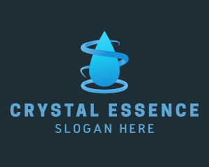 Mineral - Blue Water Droplet logo design