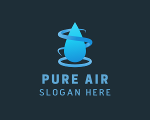 Blue Water Droplet   logo design