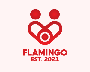 Family - Red Family Heart logo design
