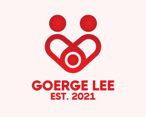 Activism - Red Family Heart logo design