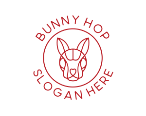 Bunny Rabbit Head logo design