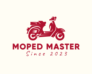 Moped - Quirky Retro Scooter logo design