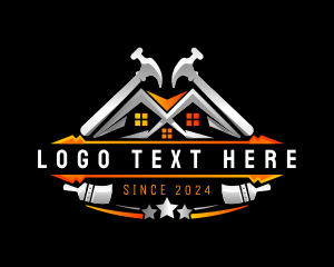Laborer - Hammer Construction Renovation logo design
