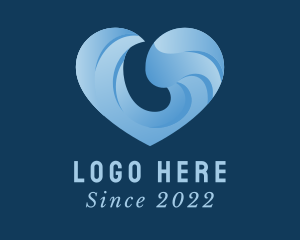 Beach - Heart Wave Beach Resort logo design