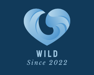 Pool - Heart Wave Beach Resort logo design