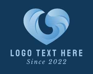 Love - Heart Wave Beach Resort logo design