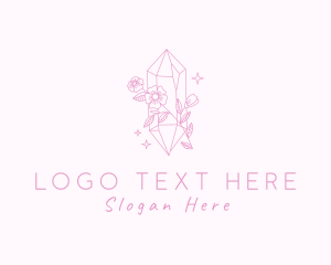 Gemstone - Flower Crystal Souvenir logo design