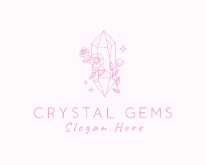 Flower Crystal Souvenir logo design