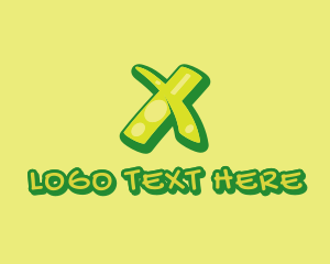Graffiti Artist - Graphic Gloss Letter X logo design