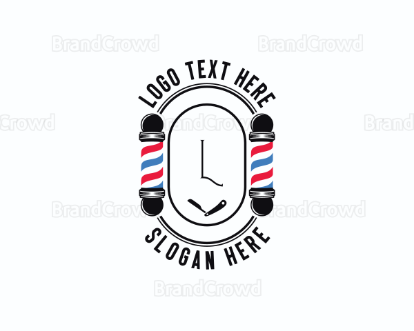 Barber Haircut Grooming Logo