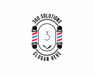 Barber Haircut Grooming logo design