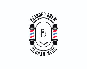 Barber Haircut Grooming logo design