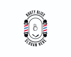 Barber Haircut Grooming logo design