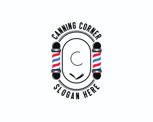 Barber Haircut Grooming logo design