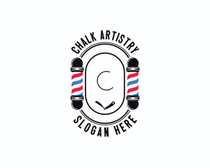 Barber Haircut Grooming logo design