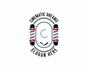 Barber Haircut Grooming logo design