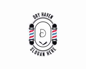 Barber Haircut Grooming logo design