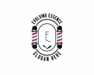 Barber Haircut Grooming logo design