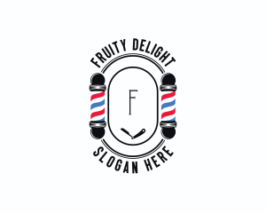 Barber Haircut Grooming logo design