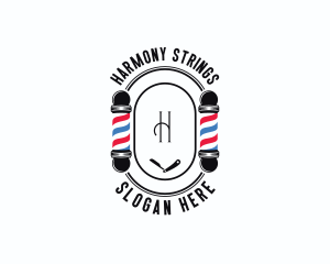 Barber Haircut Grooming logo design