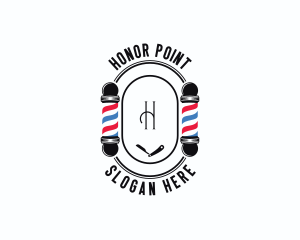 Barber Haircut Grooming logo design