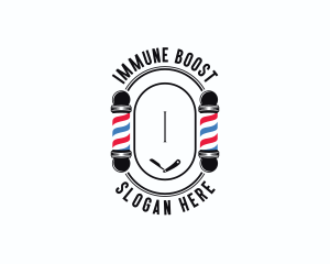 Barber Haircut Grooming logo design