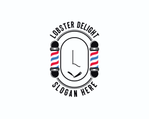 Barber Haircut Grooming logo design