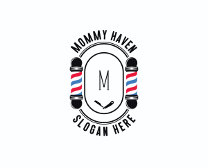 Barber Haircut Grooming logo design