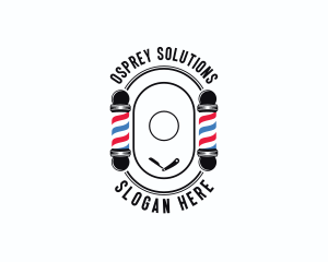 Barber Haircut Grooming logo design