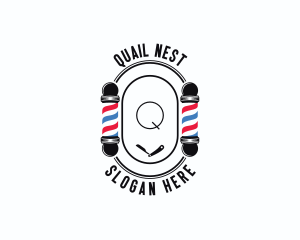 Barber Haircut Grooming logo design