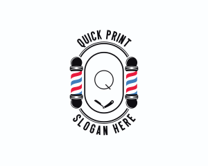 Barber Haircut Grooming logo design