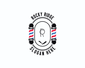 Barber Haircut Grooming logo design