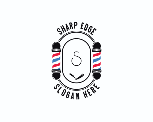 Barber Haircut Grooming logo design