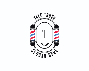 Barber Haircut Grooming logo design