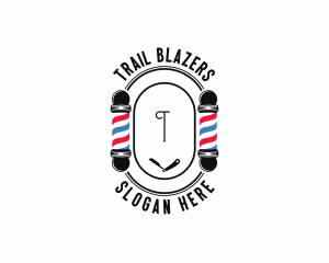 Barber Haircut Grooming logo design