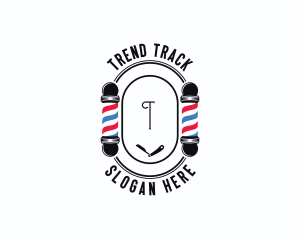 Barber Haircut Grooming logo design