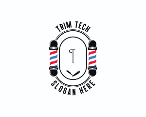 Barber Haircut Grooming logo design